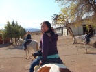 On a horse in Red Rock Canyon